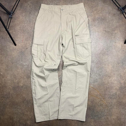 Oxbow 00s cream baggy cargo trousers