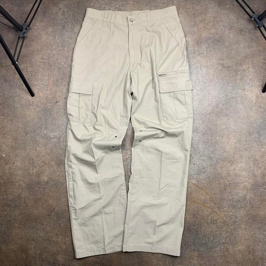 Oxbow 00s cream baggy cargo trousers