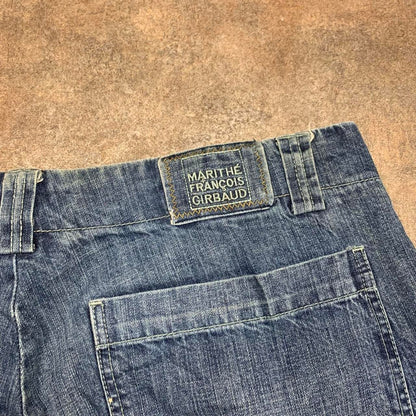 Marithé + François Girbaud 00s baggy velcro jorts (40")