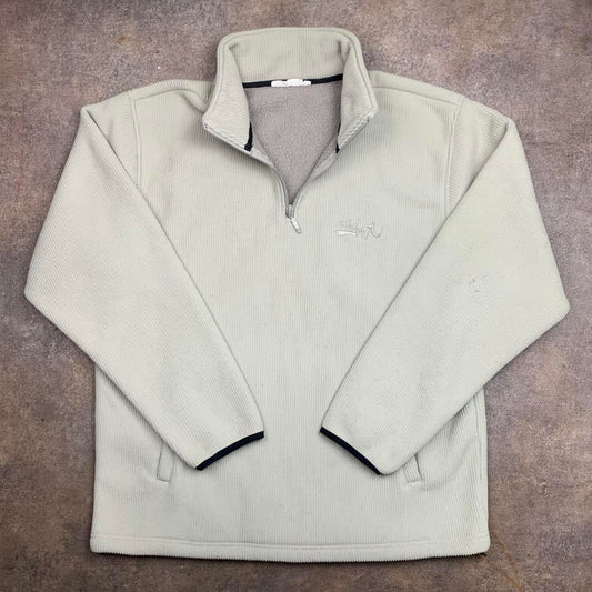 Quiksilver 90s quarter zip chunky knit cream jumper