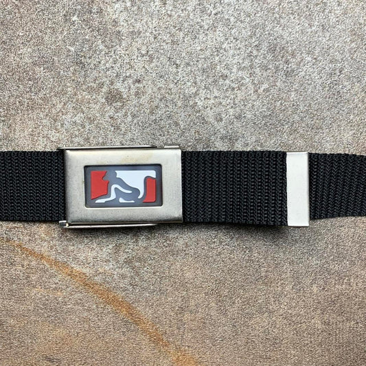 Drunknmunky 00s black webbed buckle belt