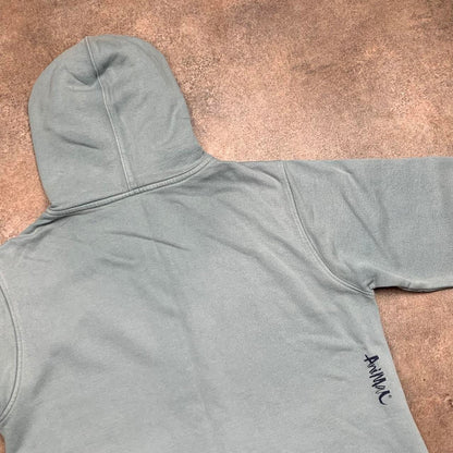 Animal 00s blue graphic cut and sew zip hoodie