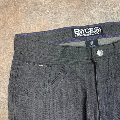 Enyce 00s baggy grey graphic denim jeans