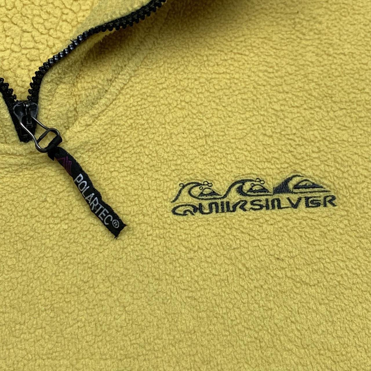 Quiksilver Polartec 90s yellow baggy fleece jumper