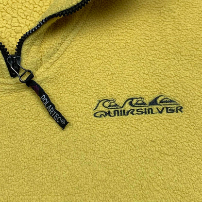 Quiksilver Polartec 90s yellow baggy fleece jumper