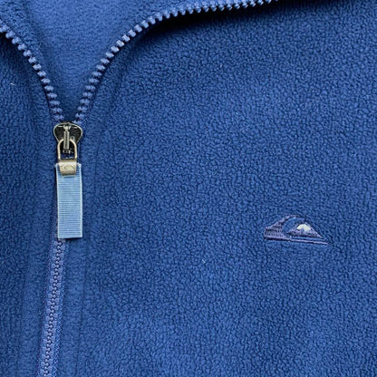 Quiksilver 90s polartec navy logo zip fleece