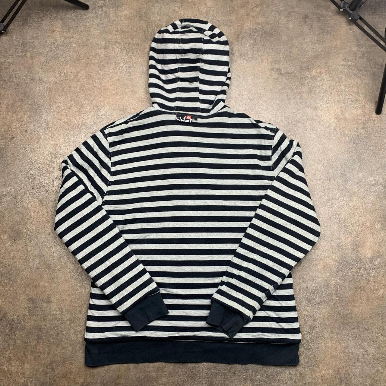 Quiksilver 00s reversible black white zip hoodie