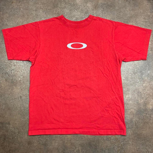Oakley Software 90s red boxy logo tee