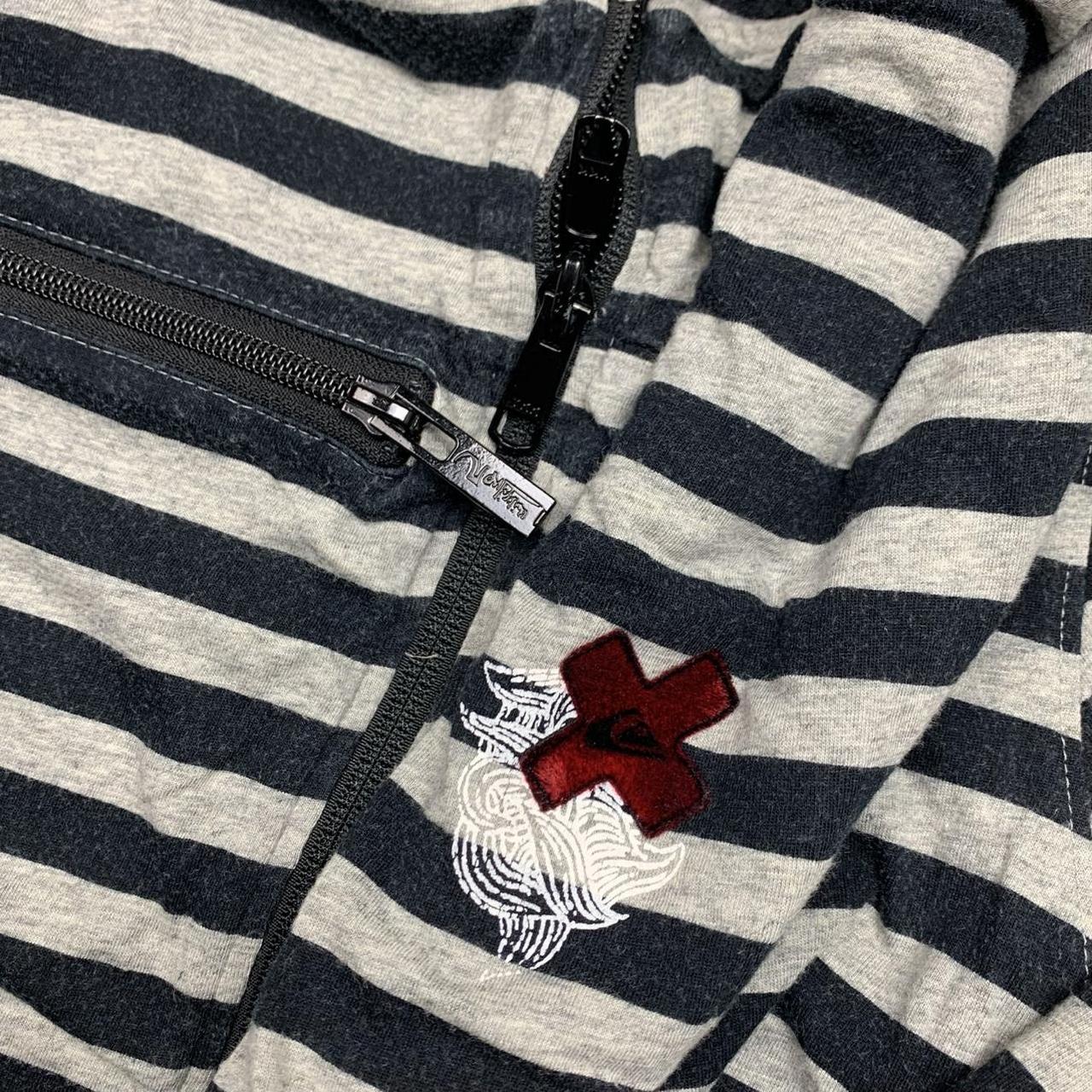 Quiksilver 00s reversible black white zip hoodie