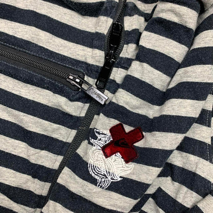 Quiksilver 00s reversible black white zip hoodie