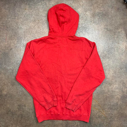 Fox Racing 00s red graphic baggy hoodie
