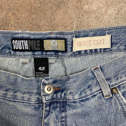 Southpole bootcut 00s blue baggy denim jeans