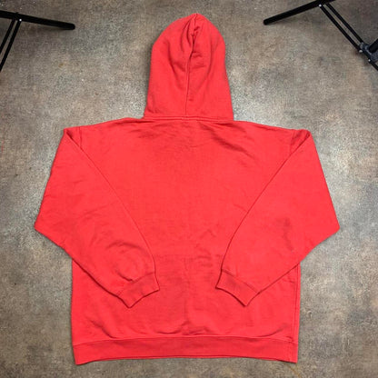 Quiksilver 90s red boxy graphic hoodie