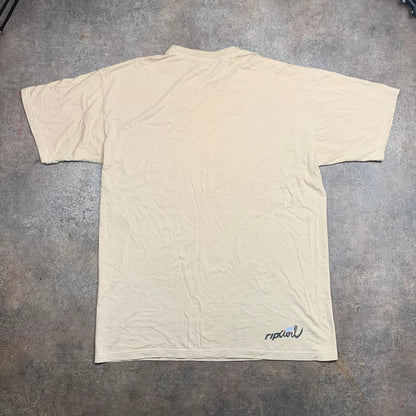 Rip Curl 00s cream beige graphic tee