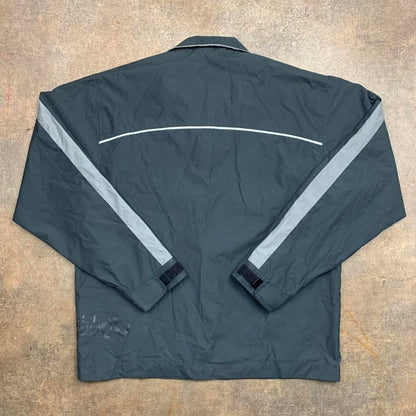 Quiksilver 90s black grey lined zip jacket