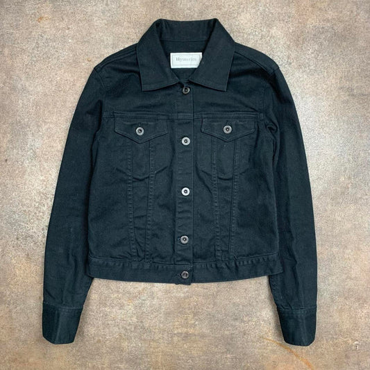Hysteric Glamour 00s cropped black denim jacket
