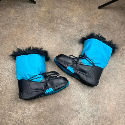 DC Shoes 00s blue black fur lined snow boots