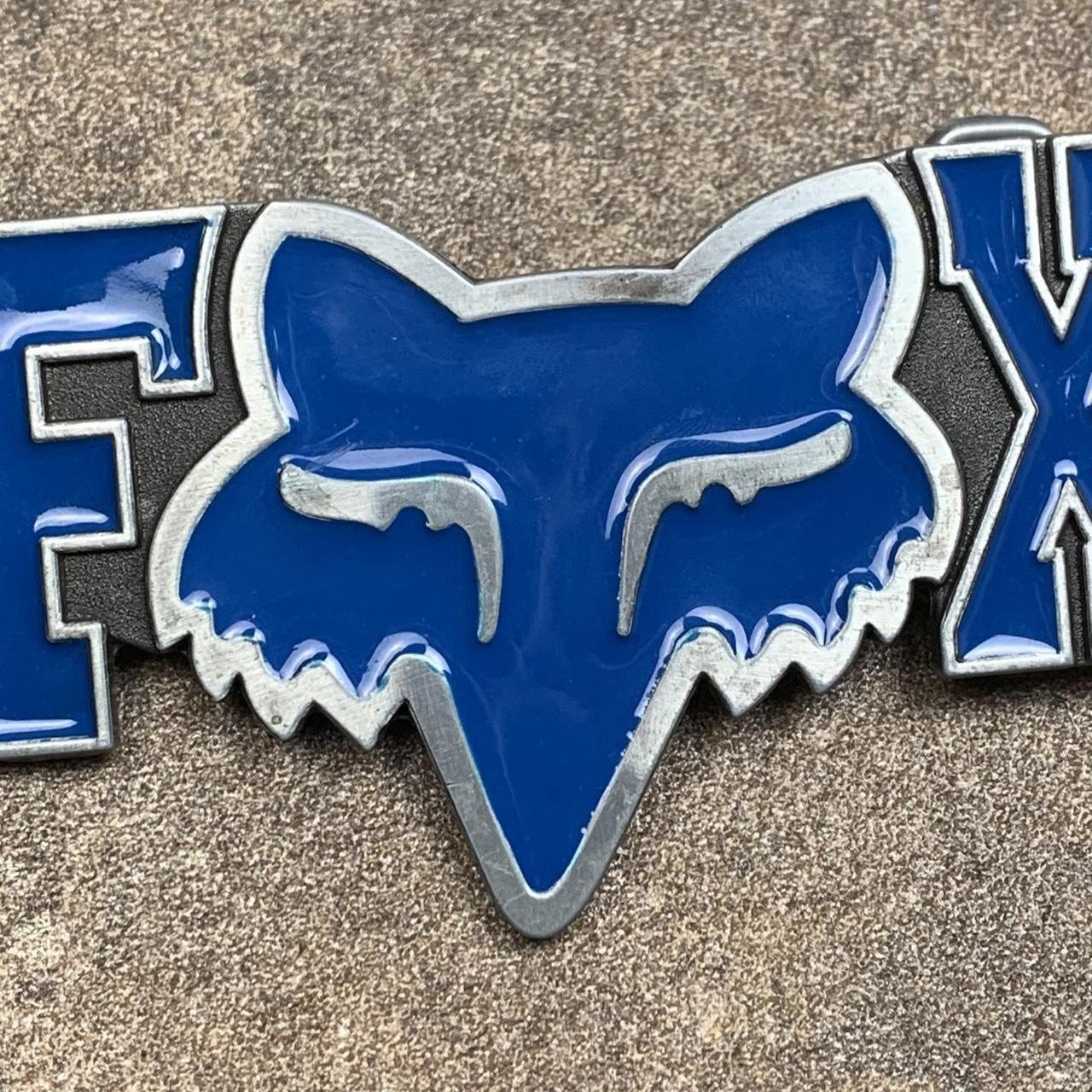 Fox Racing 00s navy silver belt buckle