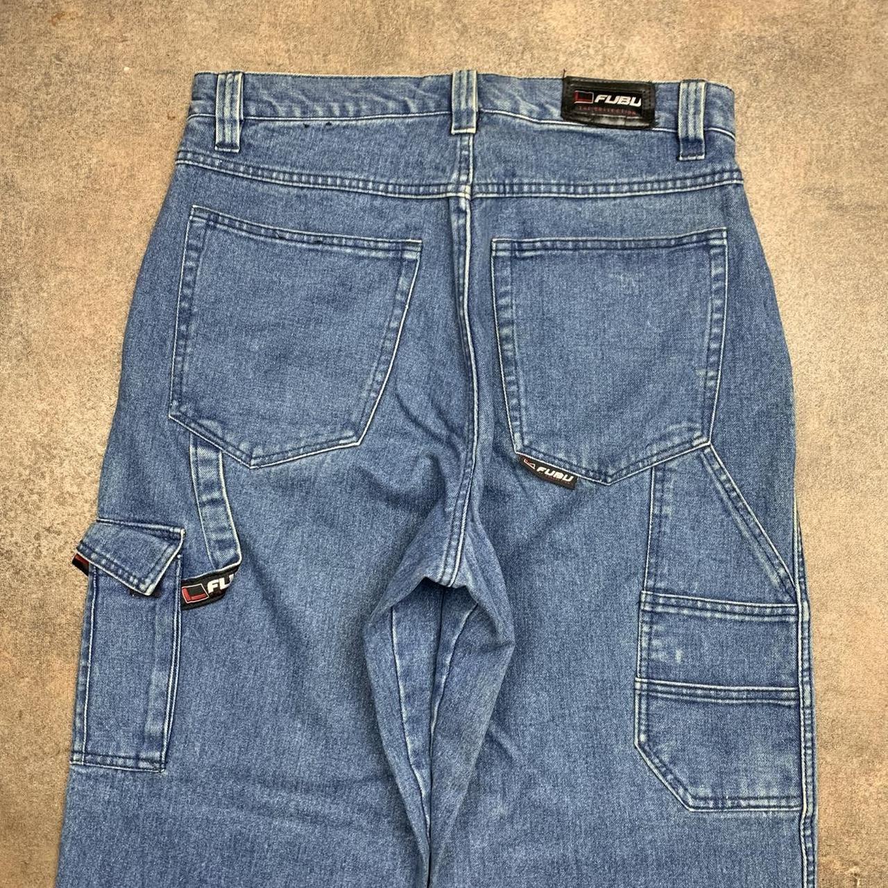 FUBU 00s baggy blue carpenter cargo denim jeans
