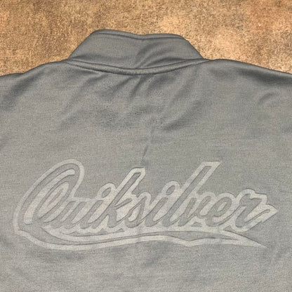Quiksilver 90s grey graphic boxy zip jumper