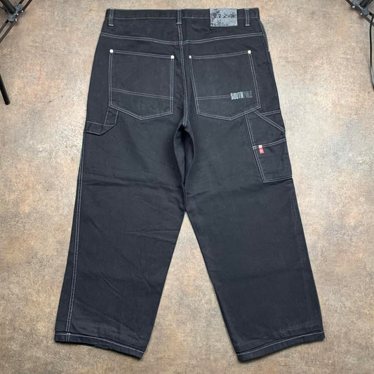 Southpole 00s red tab carpenter black denim jeans