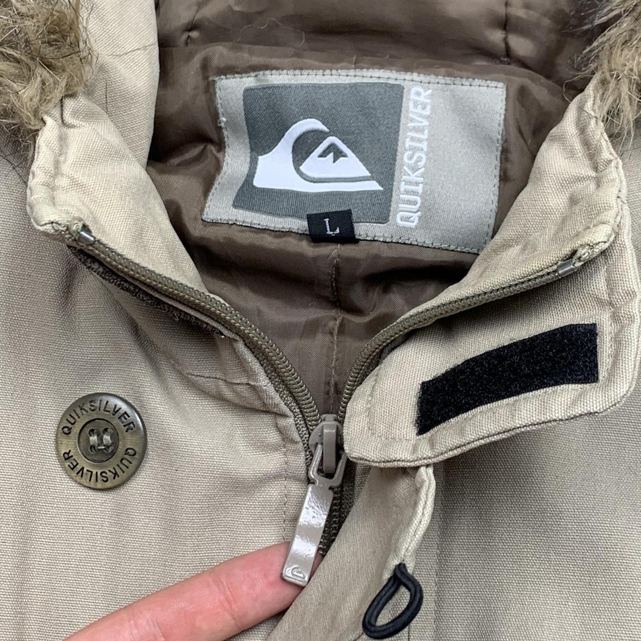 Quiksilver 90s fur hood jacket (L)