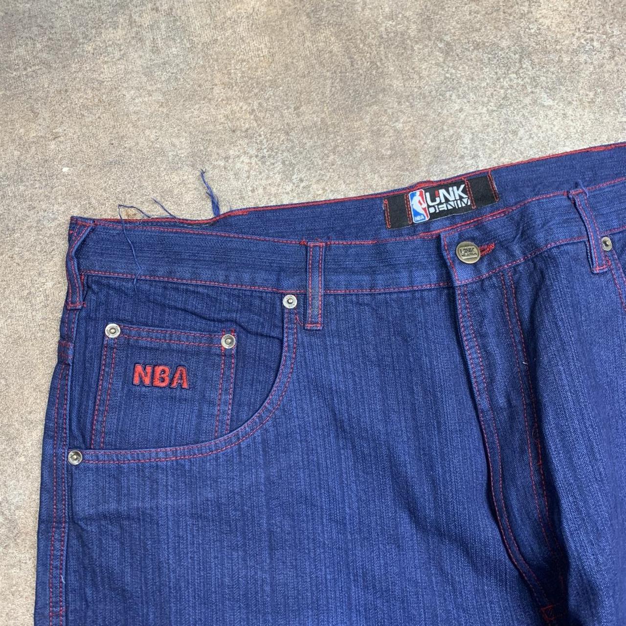 UNK Denim 90s cavaliers navy baggy graphic jeans