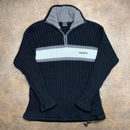 Quiksilver 90s black fleece sweater