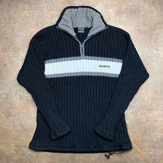 Quiksilver 90s black fleece sweater