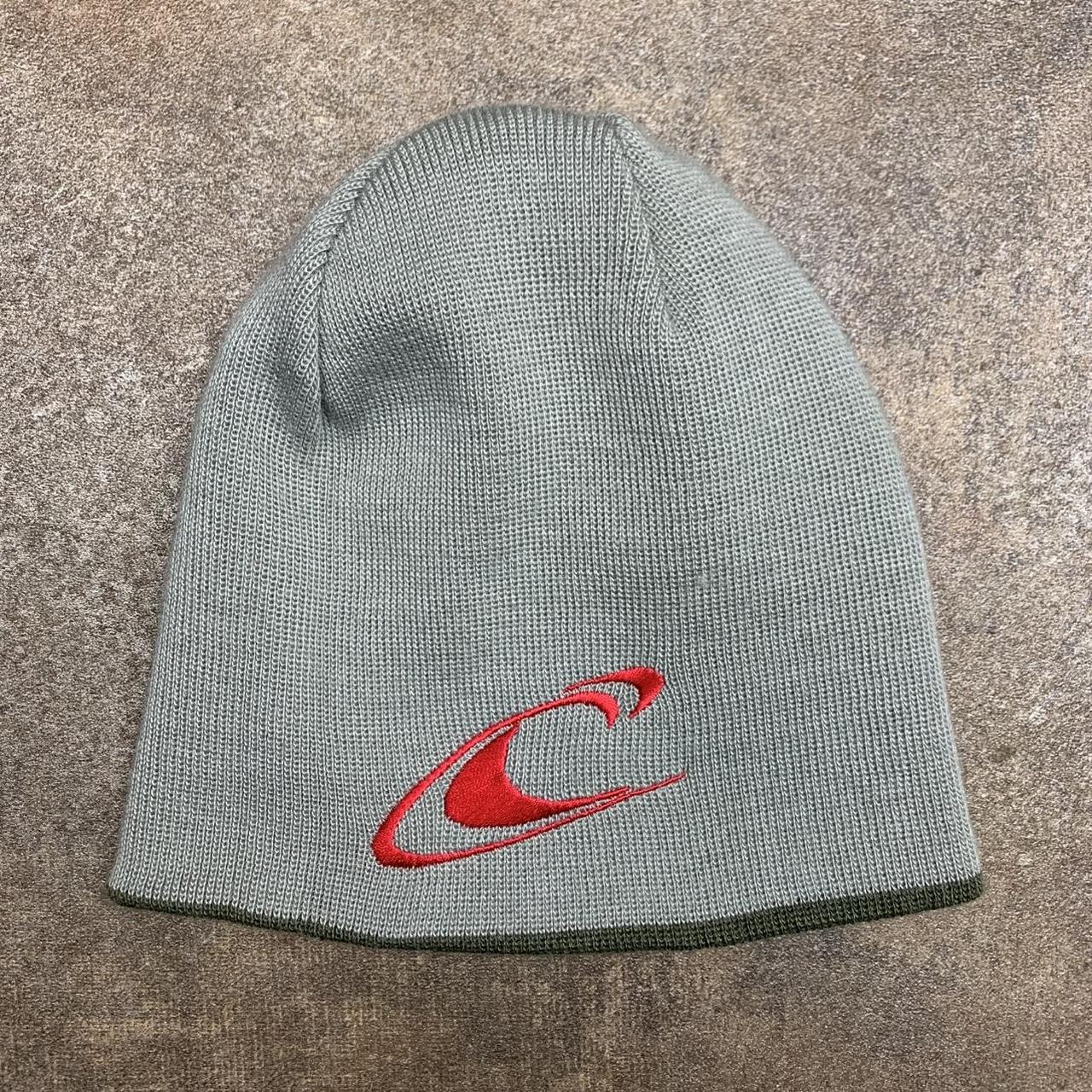 O’Neill 00s reversible grey brown graphic beanie