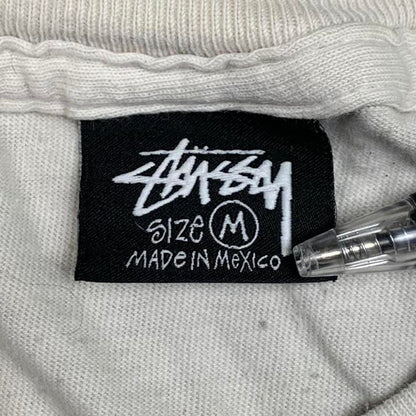 Stüssy white black graphic tee