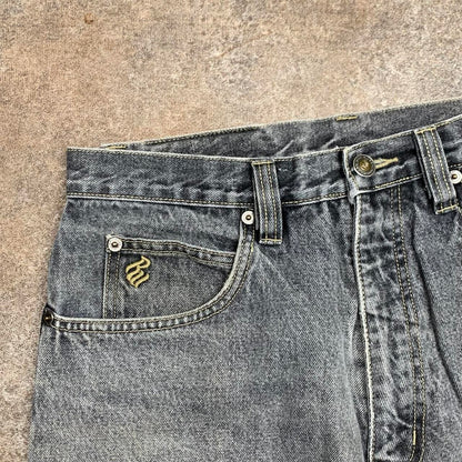 Rocawear 00s graphic grey baggy denim jeans