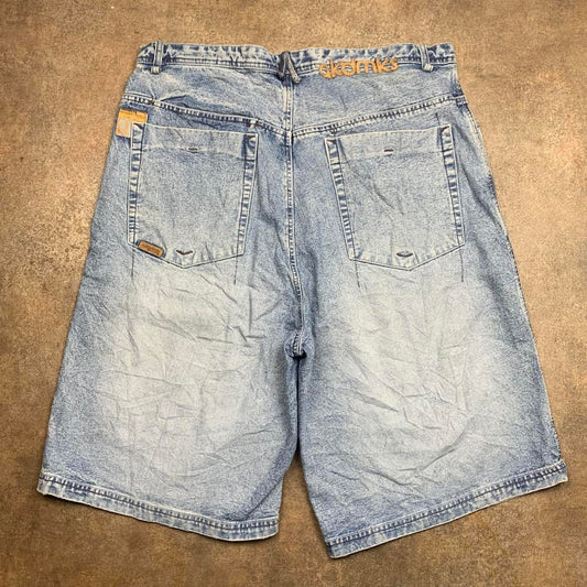 Akademiks 90s light blue baggy denim shorts