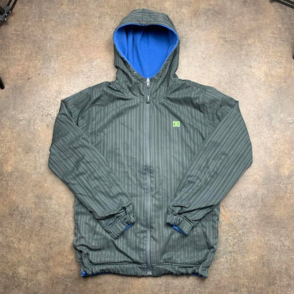 DC Shoes 00s blue grey reversible zip hoodie jacket