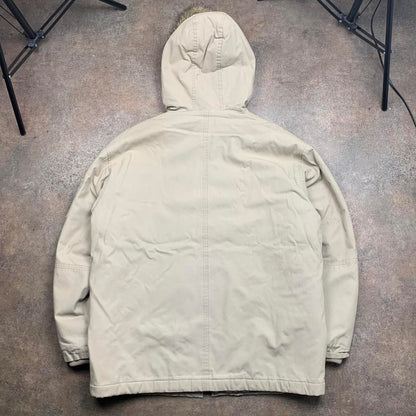Quiksilver 90s fur hood jacket (L)