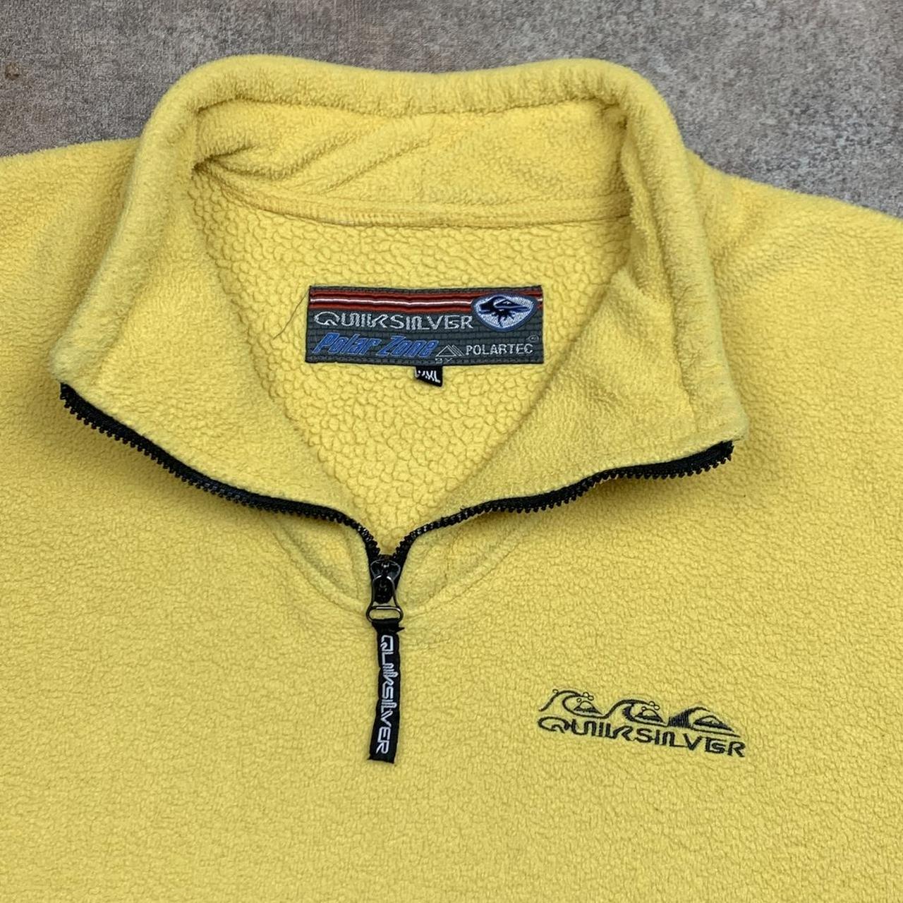 Quiksilver Polartec 90s yellow baggy fleece jumper