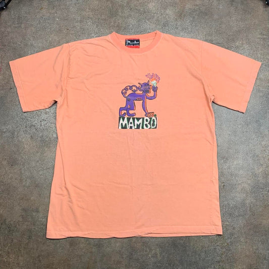 Mambo 1990 pink salmon graphic tee