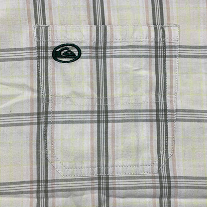 Quiksilver 90s plaid cream boxy shirt