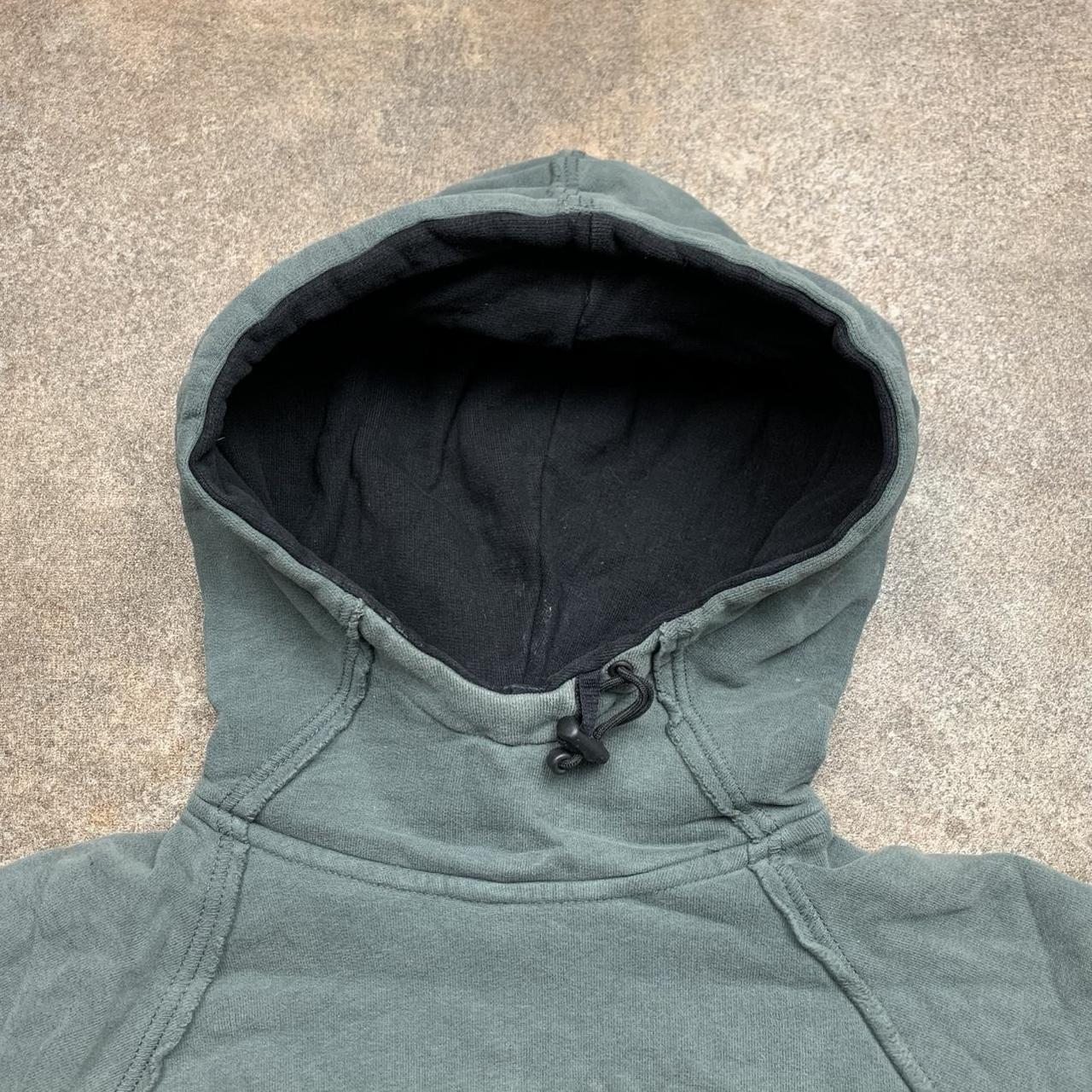 Billabong 00s grey balaclava hood faded graphic hoodie