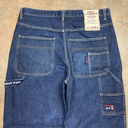 Phat Farm 90s navy baggy carpenter denim jeans