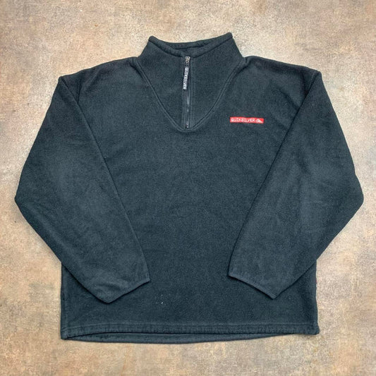 Quiksilver 90s polartec black fleece sweater