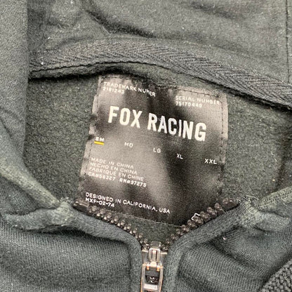 Fox Racing black flame graphic zip hoodie