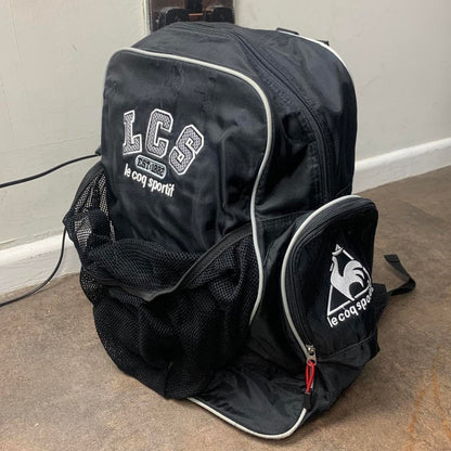 Le Coq Sportif 00s black graphic backpack