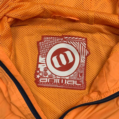 Animal 00s navy orange boxy zip jacket