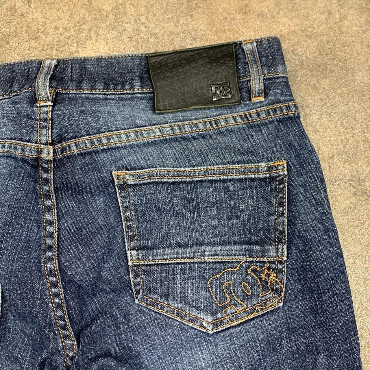 DC Shoes graphic straight leg navy denim jeans