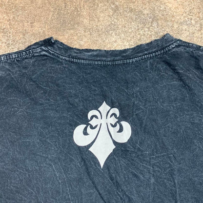 Affliction 00s graphic black white grunge tee