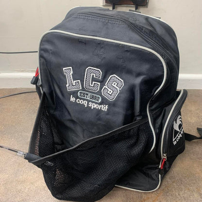 Le Coq Sportif 00s black graphic backpack
