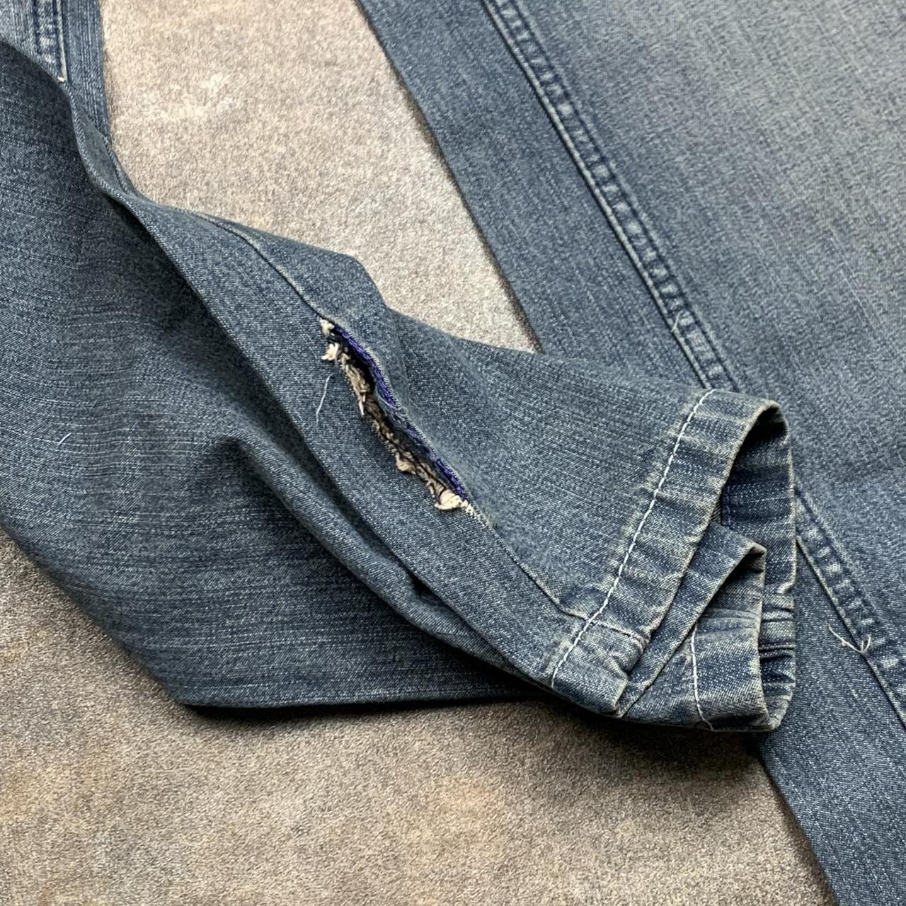Enyce 00s studded graphic blue baggy denim jeans