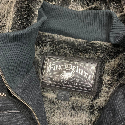 Fox Racing 00s fur lined zip hoodie jacket