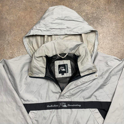 Quiksilver Silver Edition 90s utilised graphic white jacket